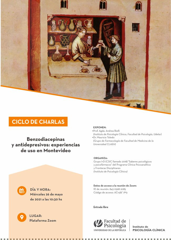 1era charla: Benzodiacepinas y antidepresivos: experiencias de uso en Montevideo