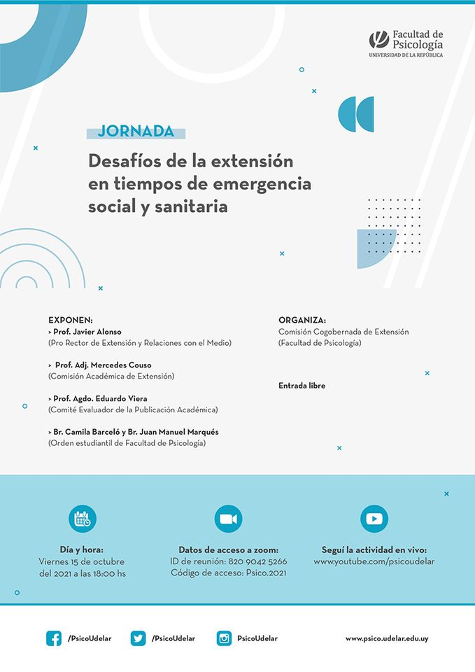 Desafíos de la extensión en tiempos de emergencia social y sanitaria