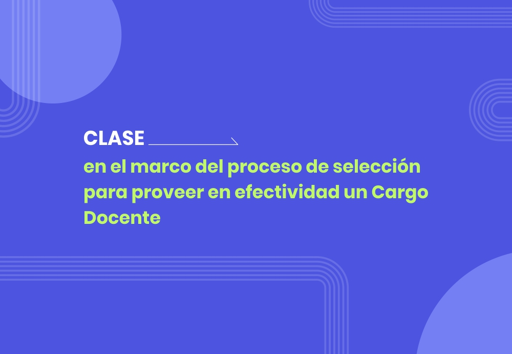 Convocatoria a presenciar Clase para Llamado a concurso