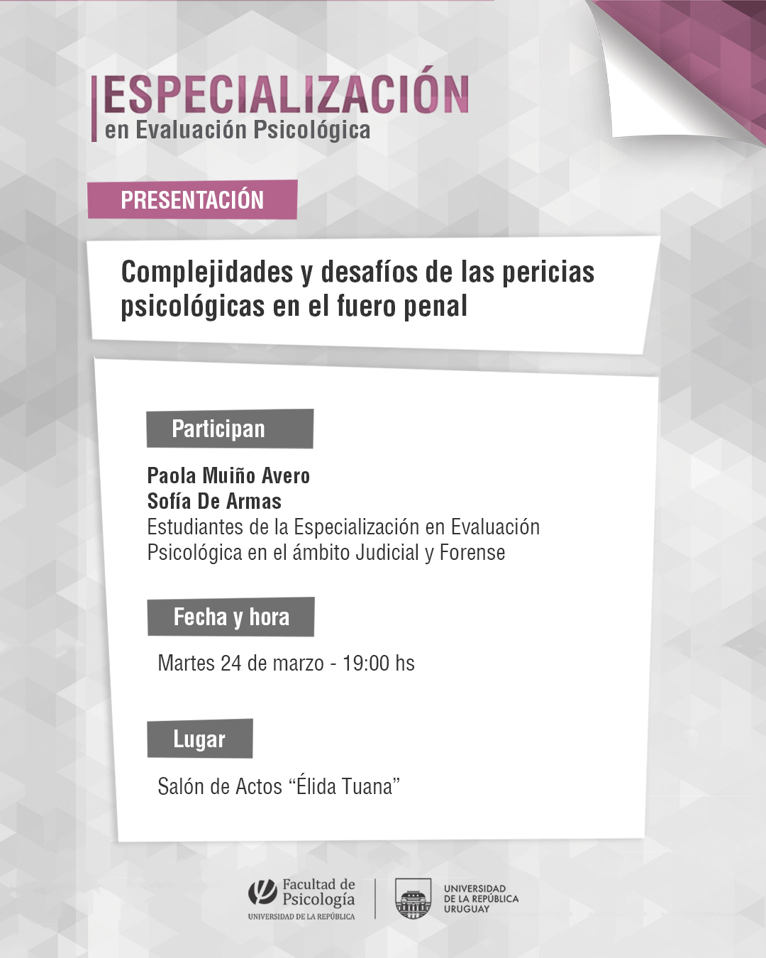 afiche de difusión del evento