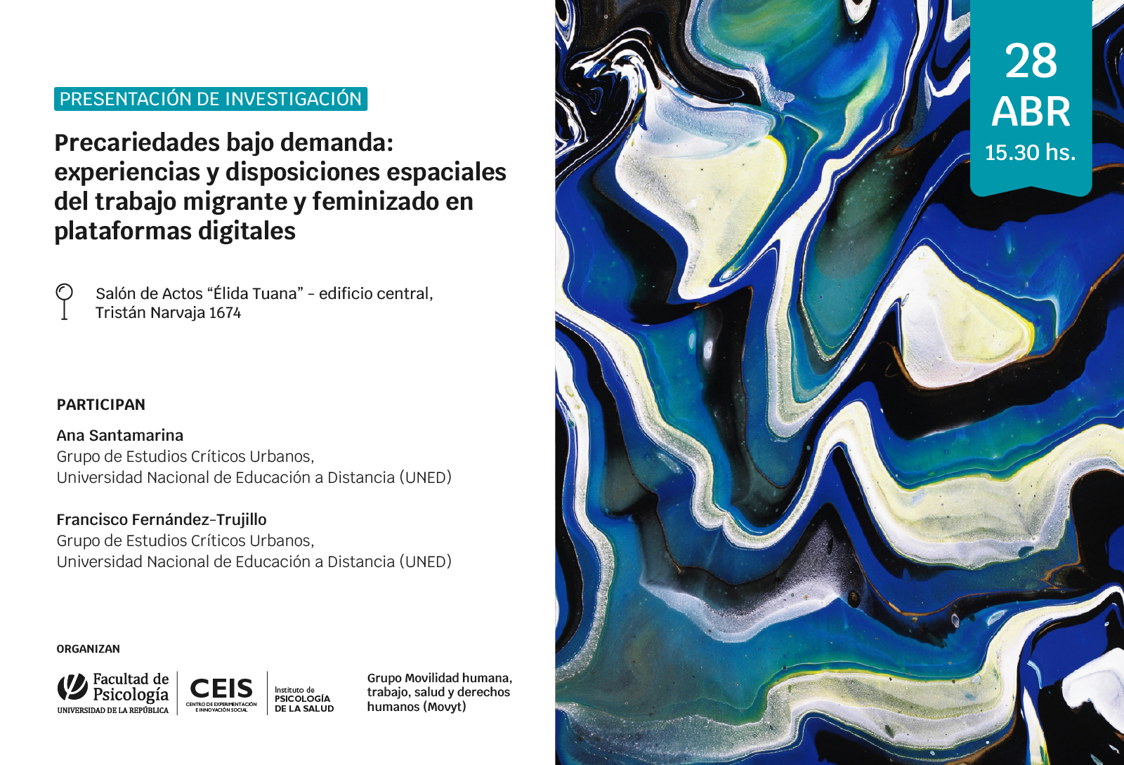 afiche de difusión de la actividad