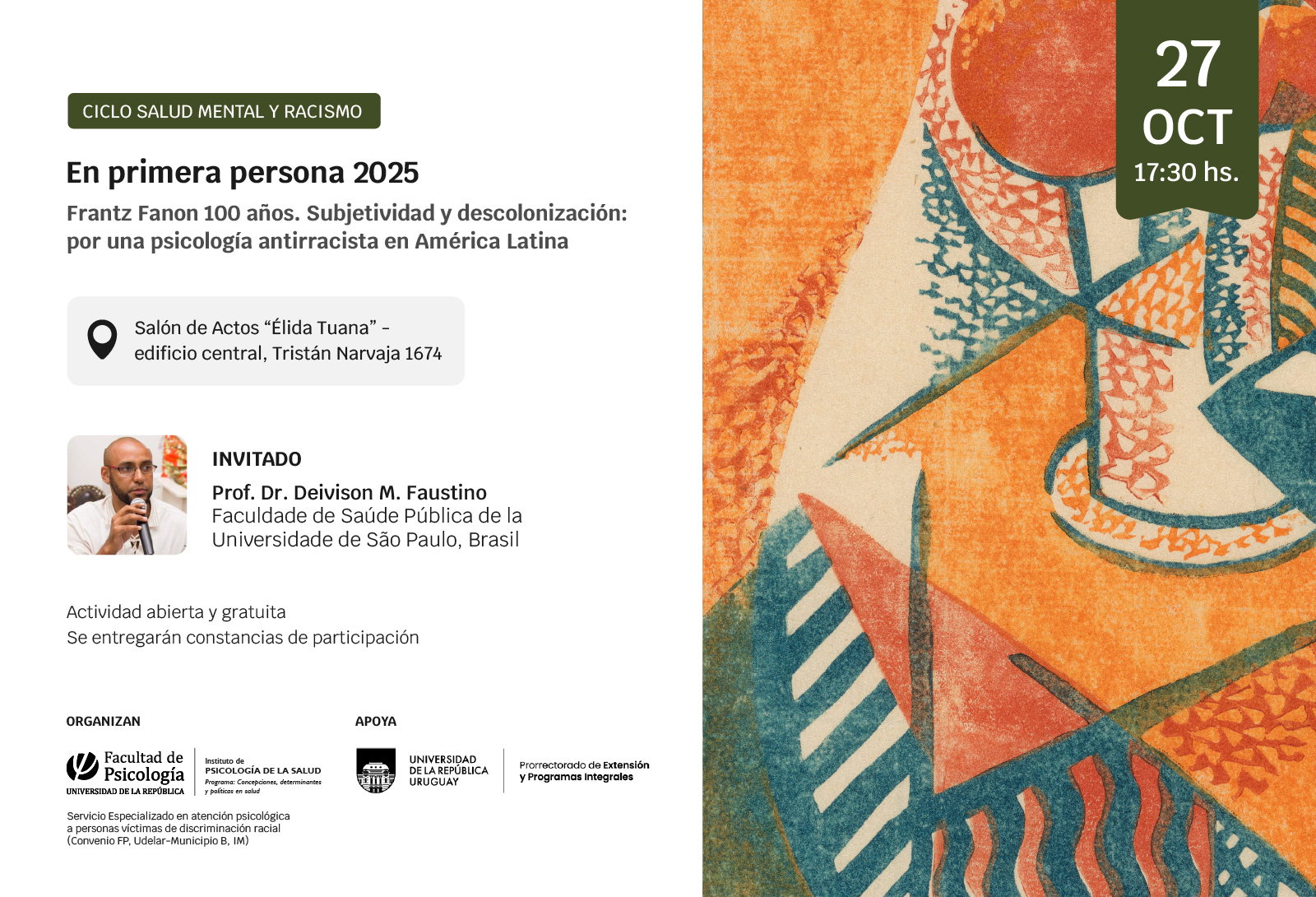afiche de difusión de la actividad