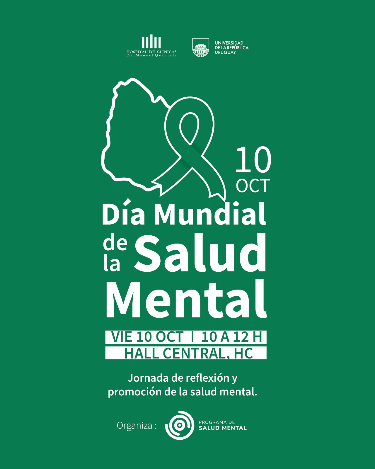 Viernes 10 de octubre - Jornada de reflexión y promoción de la Salud Mental