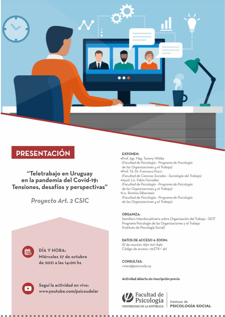 Teletrabajo en Uruguay en la pandemia del Covid-19: Tensiones, desafíos y perspectivas
