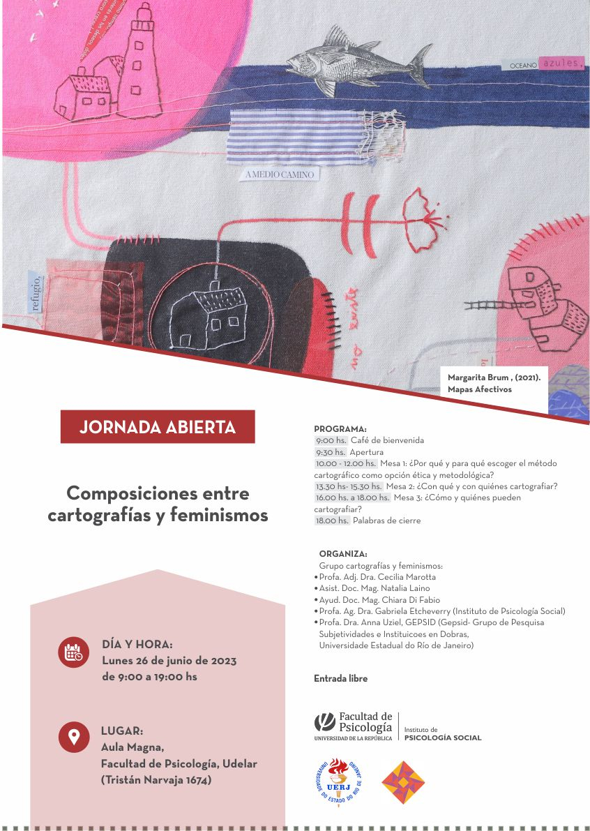 La imagen utilizada para el afiche fue creada por: Margarita Brum , (2021). Mapas Afectivos [Ilustración]. 