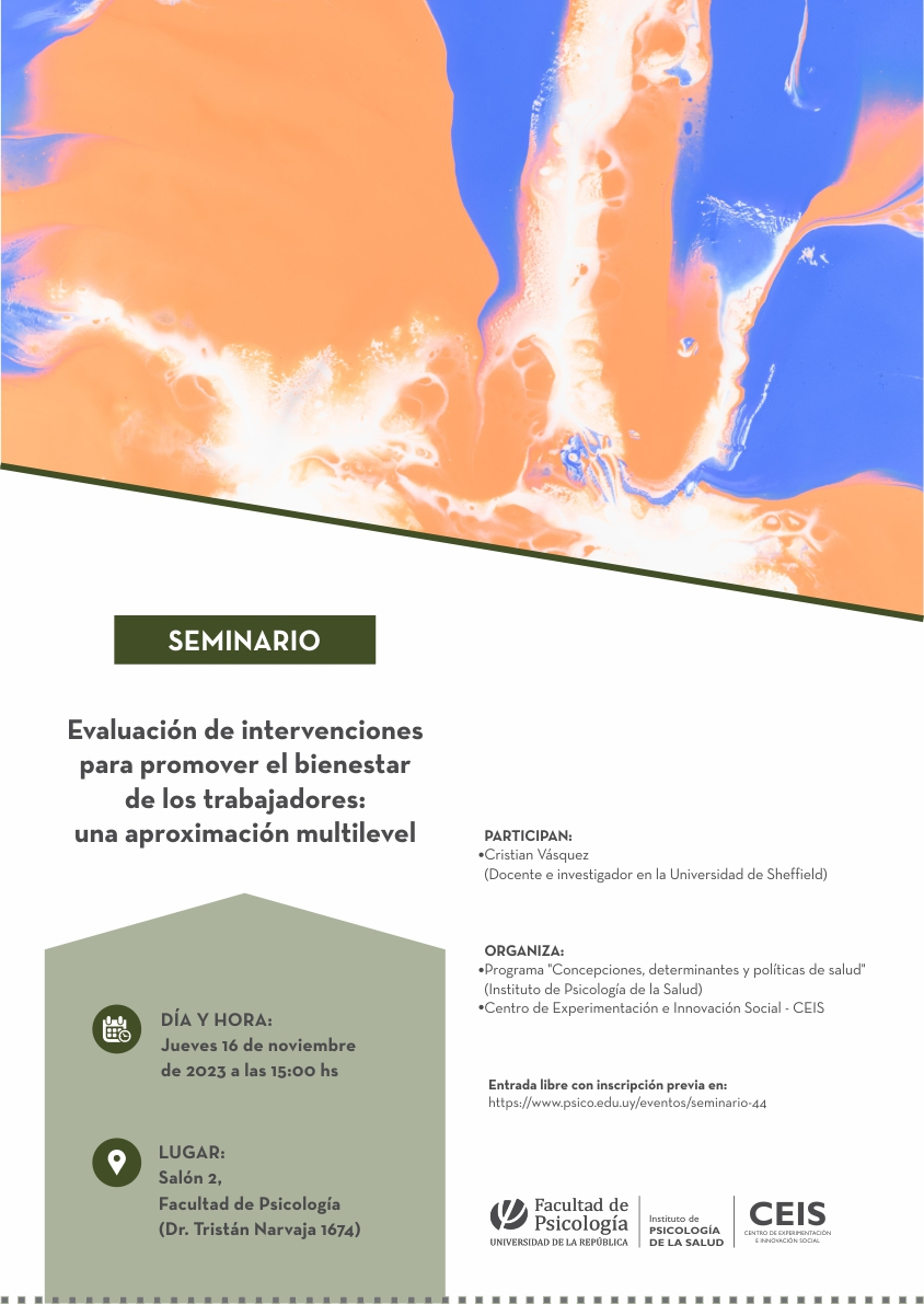 afiche de difusión de la actividad