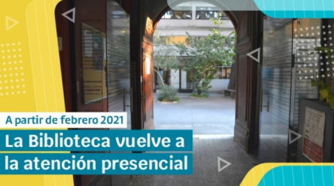 La Biblioteca vuelve a la atención presencial a partir de febrero