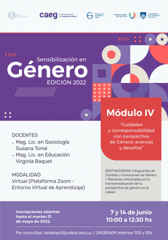 Módulo IV "Cuidados y Corresponsabilidad con perspectiva de género: avances y desafíos"