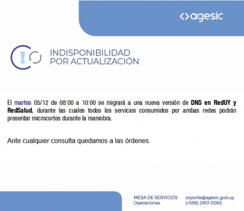 imagen de difusión del Comunicado de AGESIC