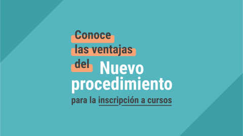 imagen de difusión del nuevo procedimiento para la inscripción a cursos
