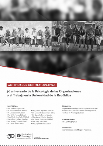 30 aniversario de la Psicología de las Organizaciones y el Trabajo en la Universidad de la República