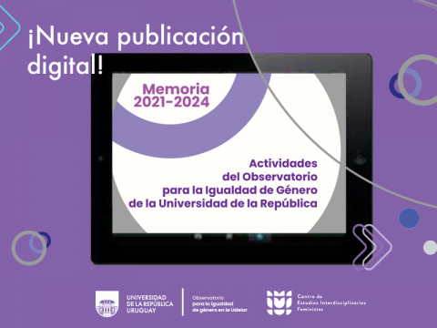 imagen de difusión de las Memorias del Observatorio para la Igualdad de Género en la Udelar 