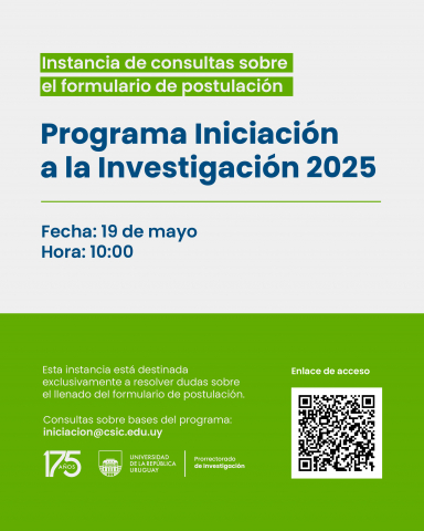 Instancia de consultas sobre formulario de postulación al Programa Iniciación a la Investigación