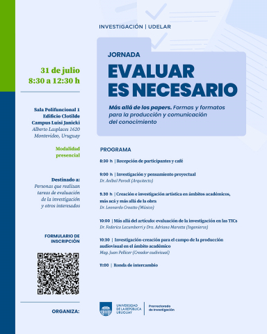 Jornada "Más allá de los papers. Formas y formatos para la producción y comunicación del conocimiento."