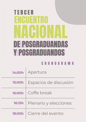 Difusión del tercer encuentro nacional de Posgraduandos y Posgraduandas