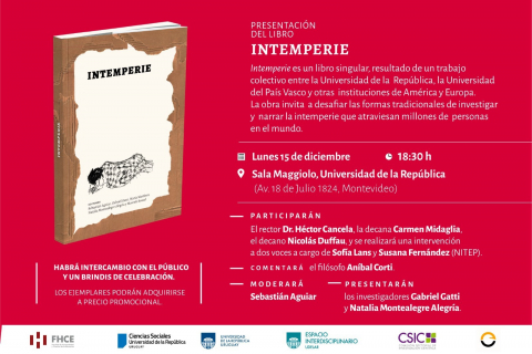 Presentación del libro "Intemperie"