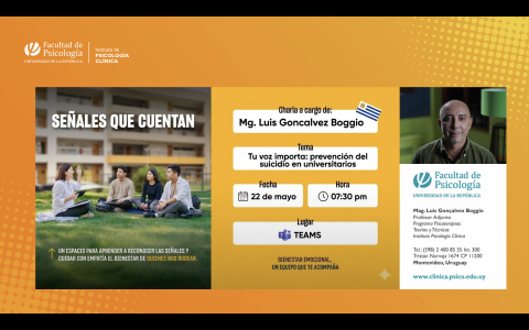 Docente del Instituto de Psicología Clínica expuso sobre prevención del suicidio en actividad internacional