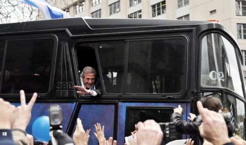 Entrenador de la selección uruguaya de fútbol, Oscar Tabárez. Foto: Nae, 13 de julio de 2010