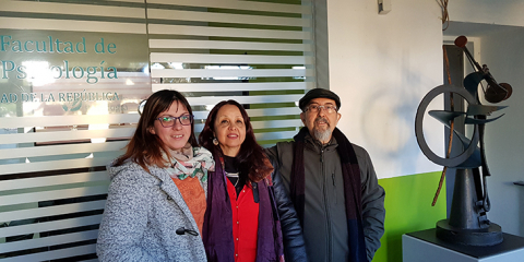 Asist. Evangelina Curbelo junto con la Dra. Isa Hetzel y el Dr. Mauricio Roberto Campelo De Macedo