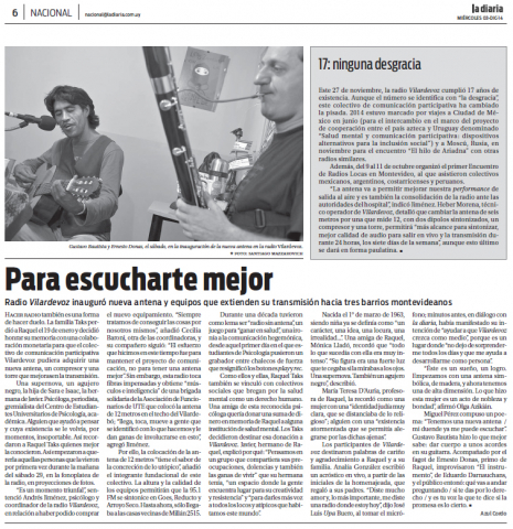 Fotografía de la nota publicada