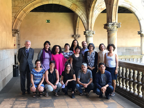 Los participantes del taller, con Vincenzo Ferrari